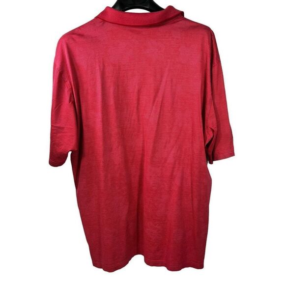 Bugatchi Uomo Men's Red Mercerized Cotton Short Sleeve Polo Size XXL - Picture 11 of 11